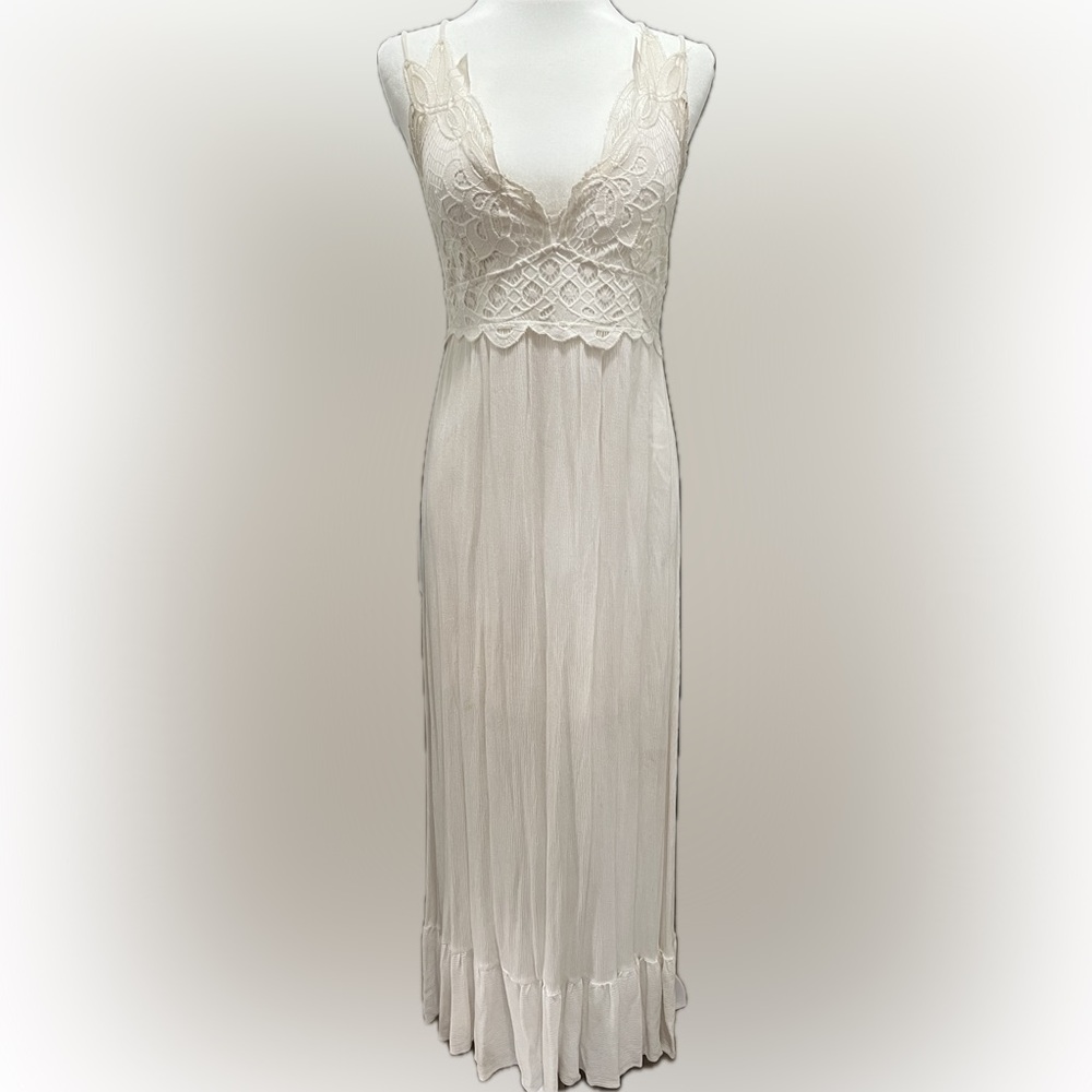 J for Justify White Lace Maxi Dress
